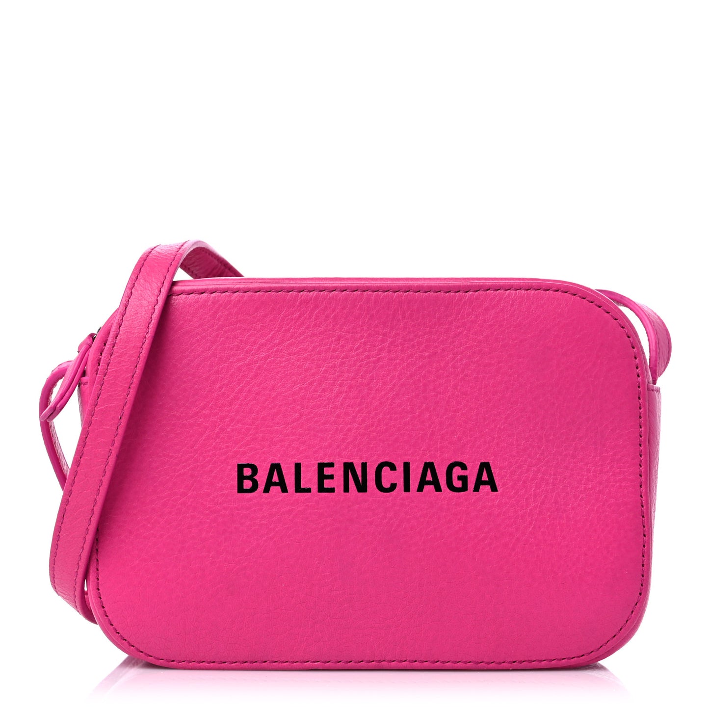 Calfskin Logo XS Everyday Camera Bag Acid Fuchsia Black