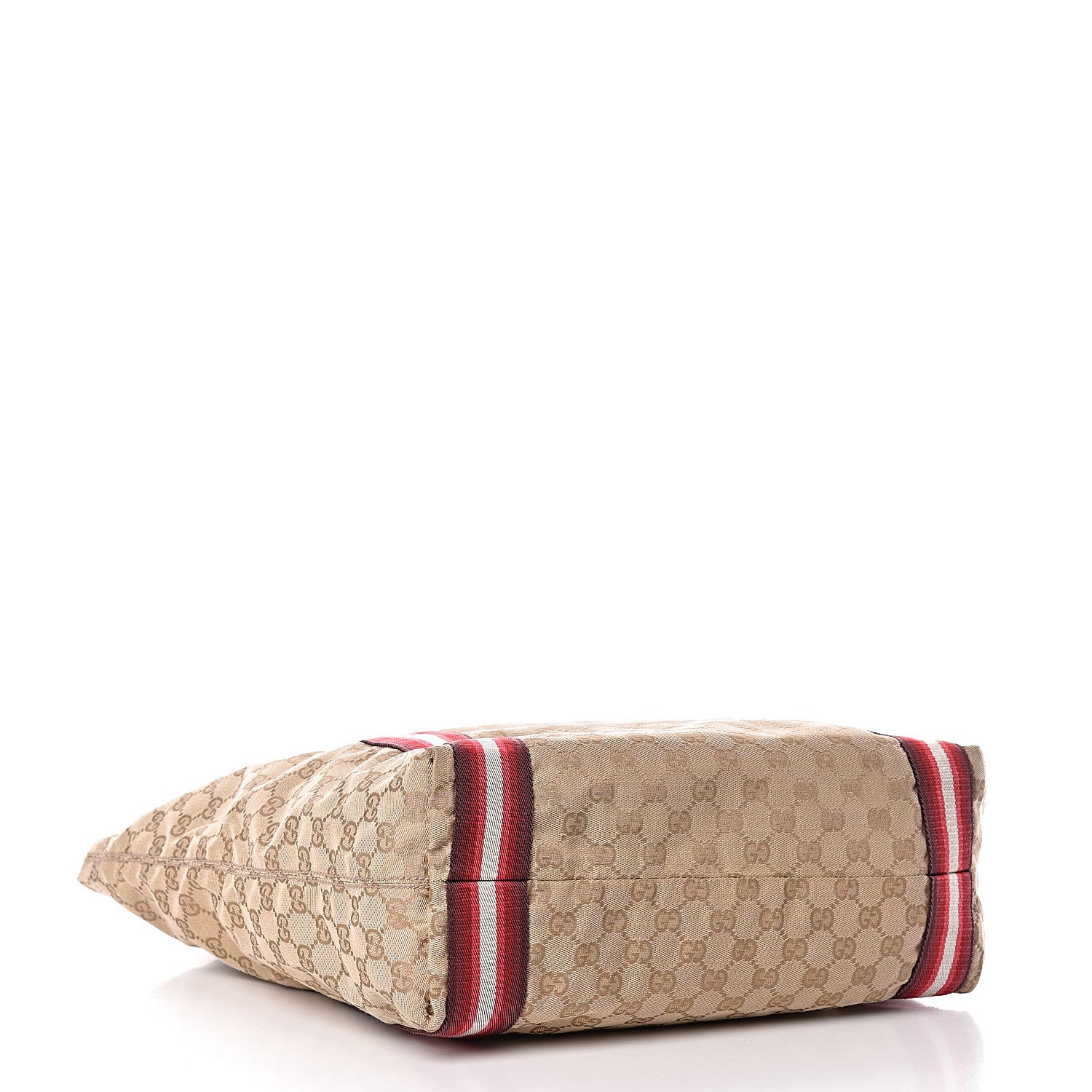 Gucci GG Monogram Medium Web Handle Vertical Tote Red 4 of 13