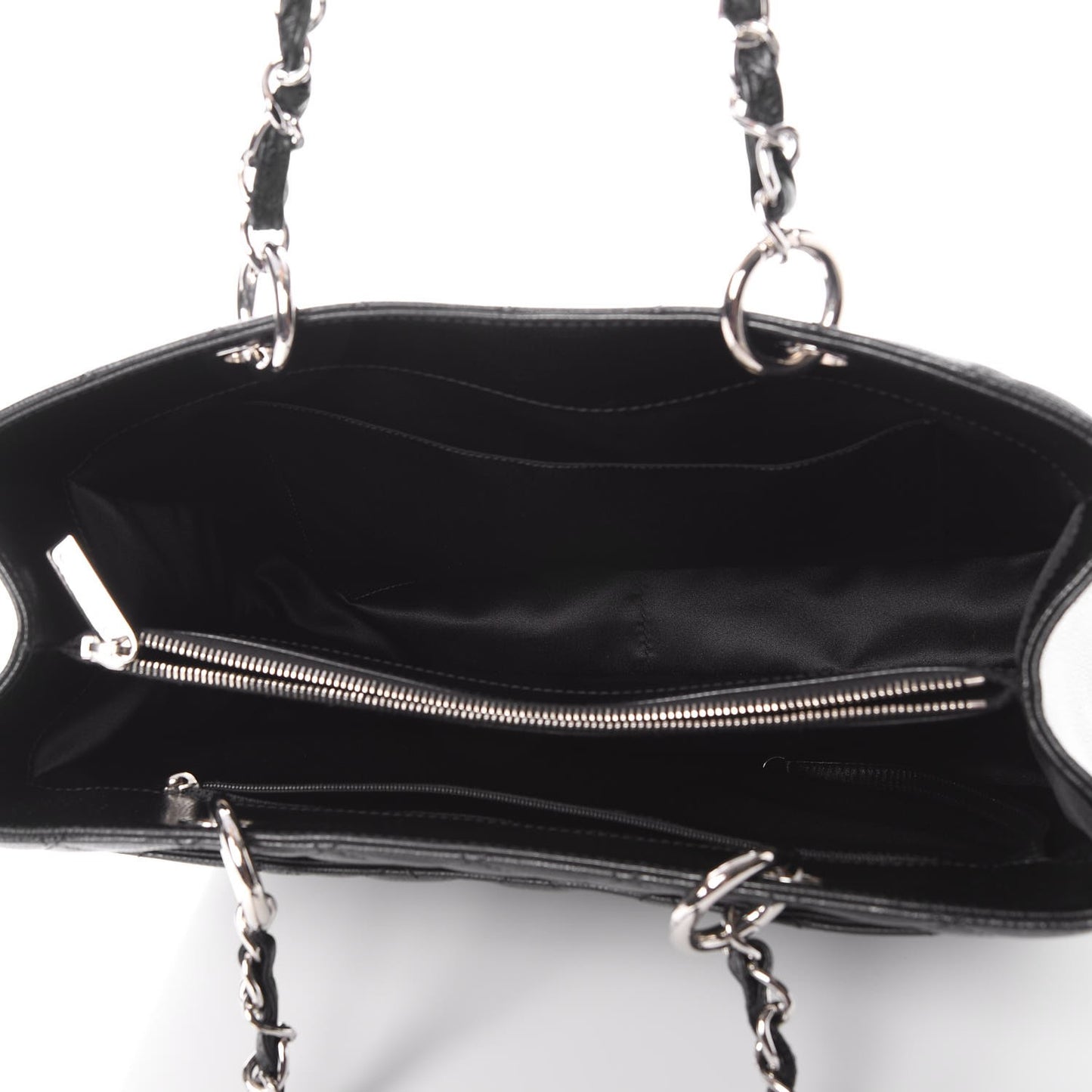 Caviar Quilted Grand Shopping Tote GST Black
