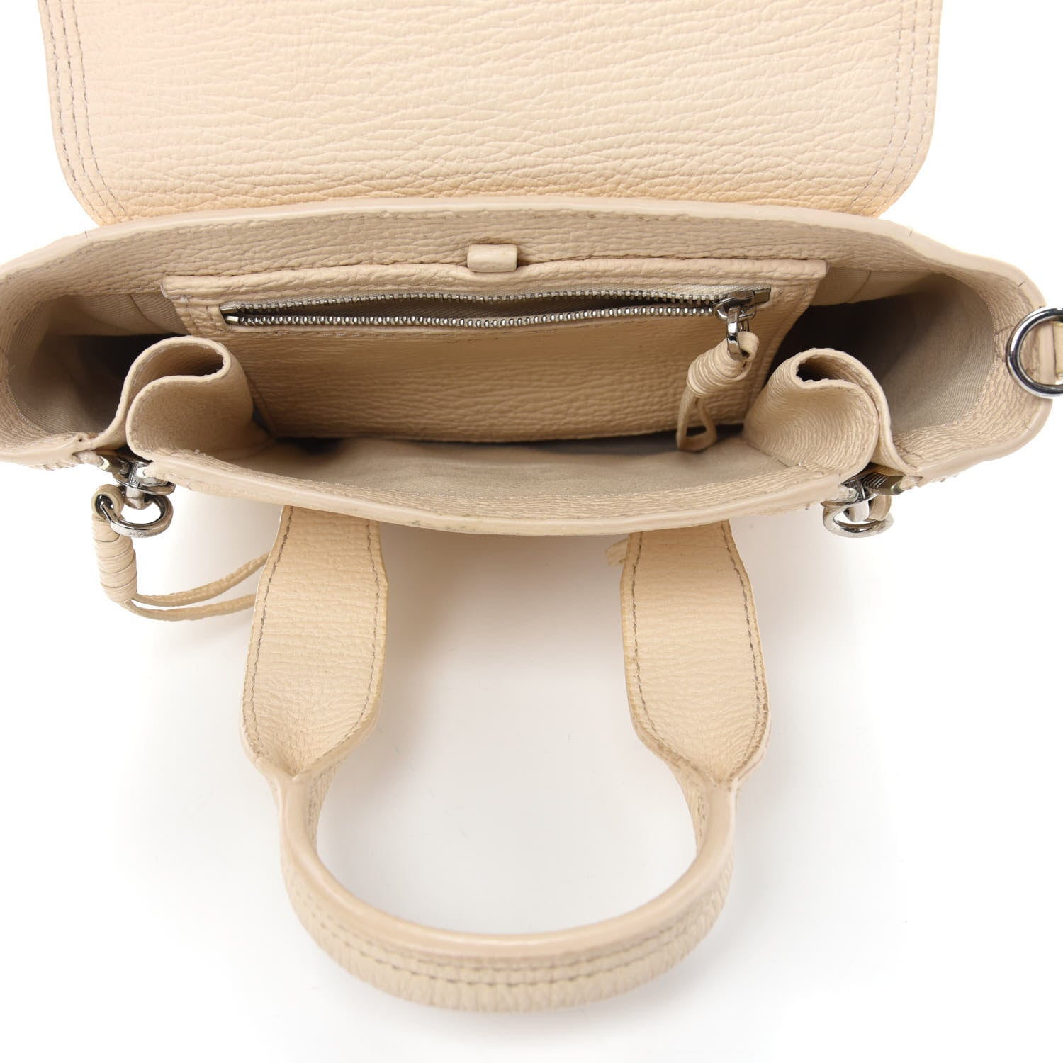 3.1 Phillip Lim Textured Calfskin Mini Pashli Satchel Milk 5 of 15