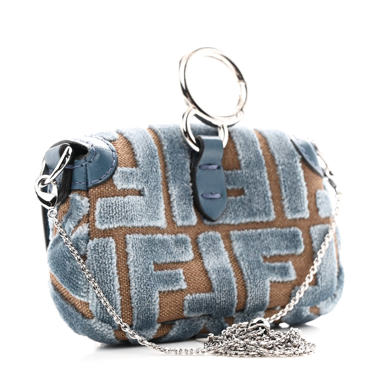 Velvet Jacquard FF Crystal Nano Baguette Charm Anice