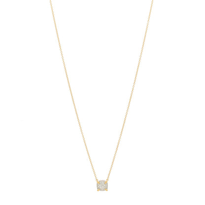 David Yurman 18K Yellow Gold Diamond 7mm Petite Chatelaine Pave Pendant Necklace 1 of 4