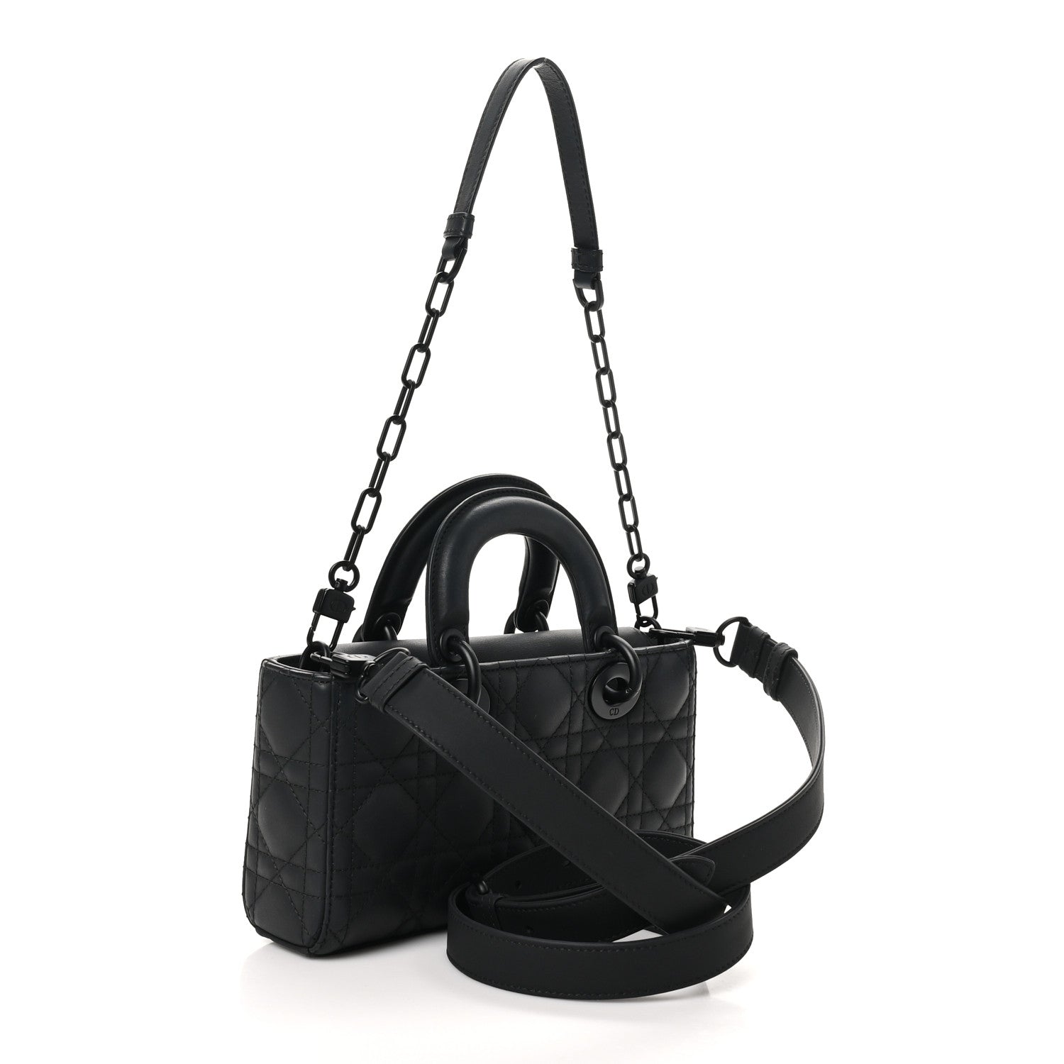 Christian Dior Ultra Matte Calfskin Cannage Medium Lady D-Joy Black 3 of 9