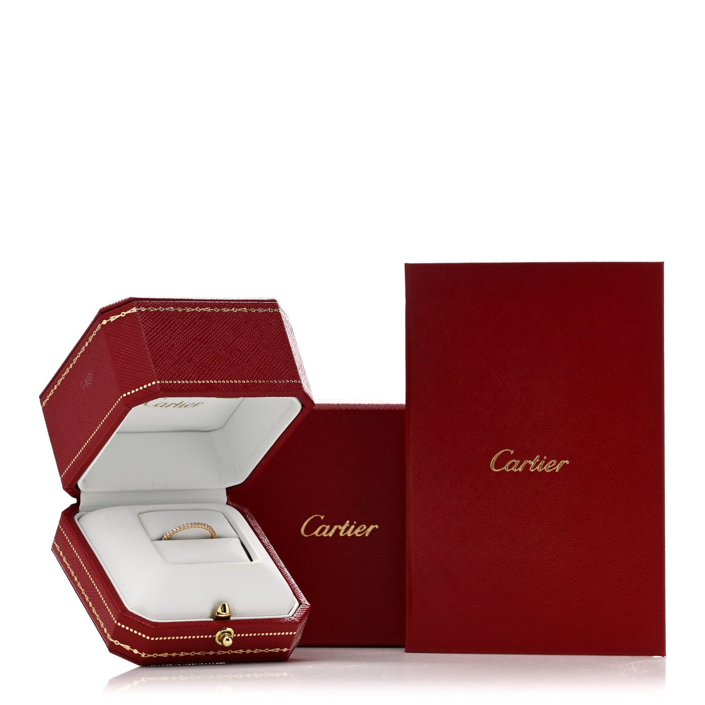 18K Yellow Gold Diamond 1.5mm Etincelle de Cartier Wedding Band Ring 50 5.25