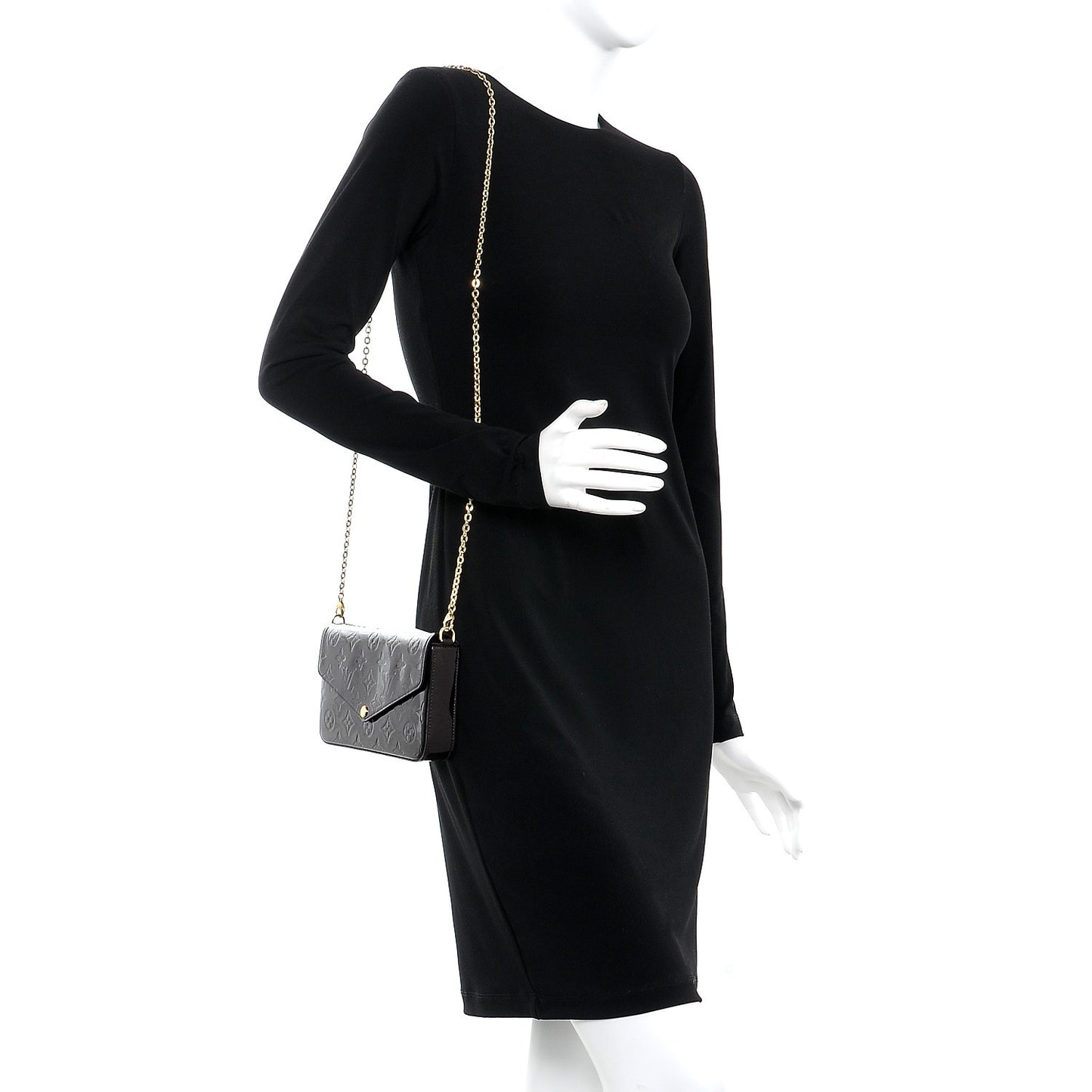Vernis Pochette Felicie Chain Wallet Amarante
