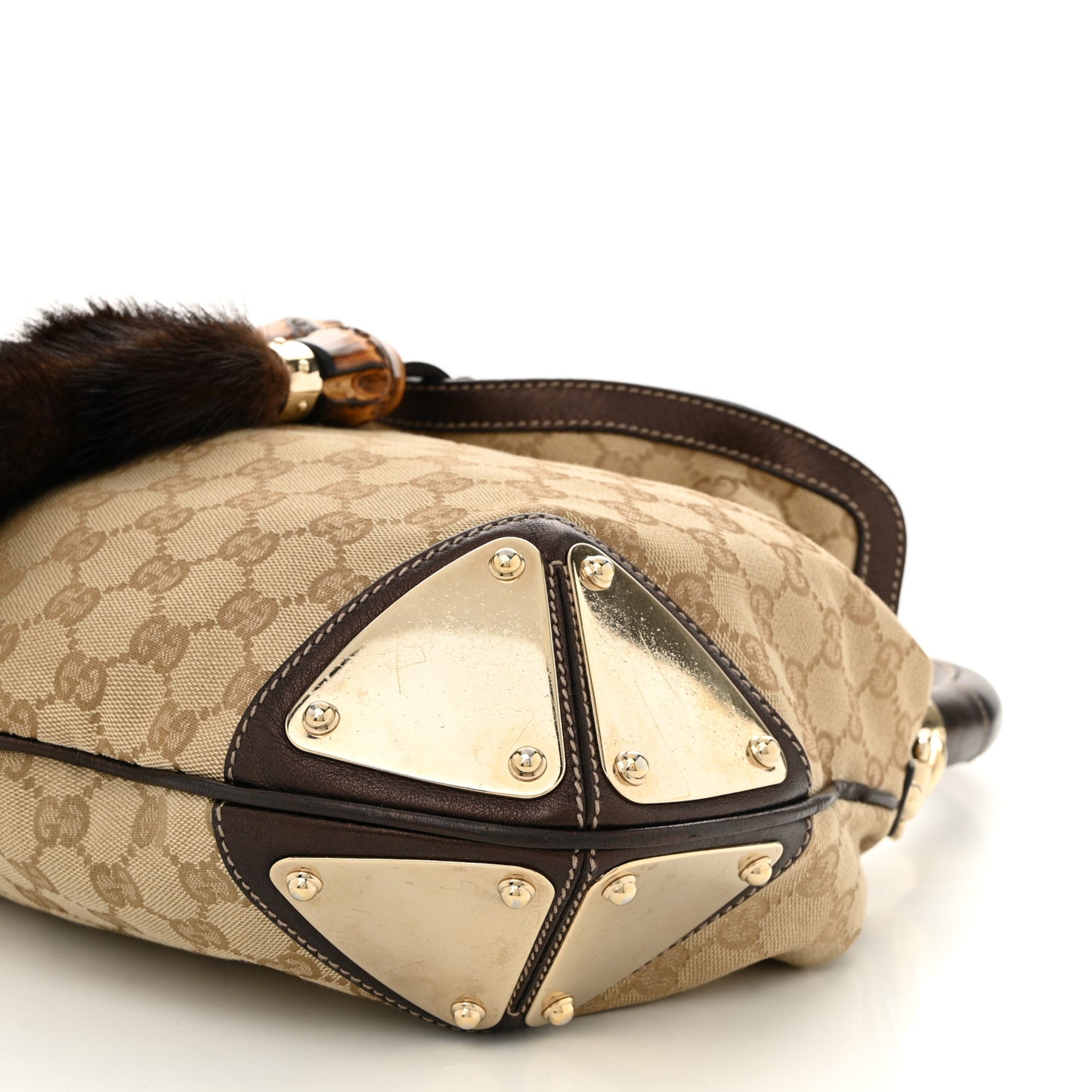 Monogram Mink Indy Small Top Handle Bag Metallic