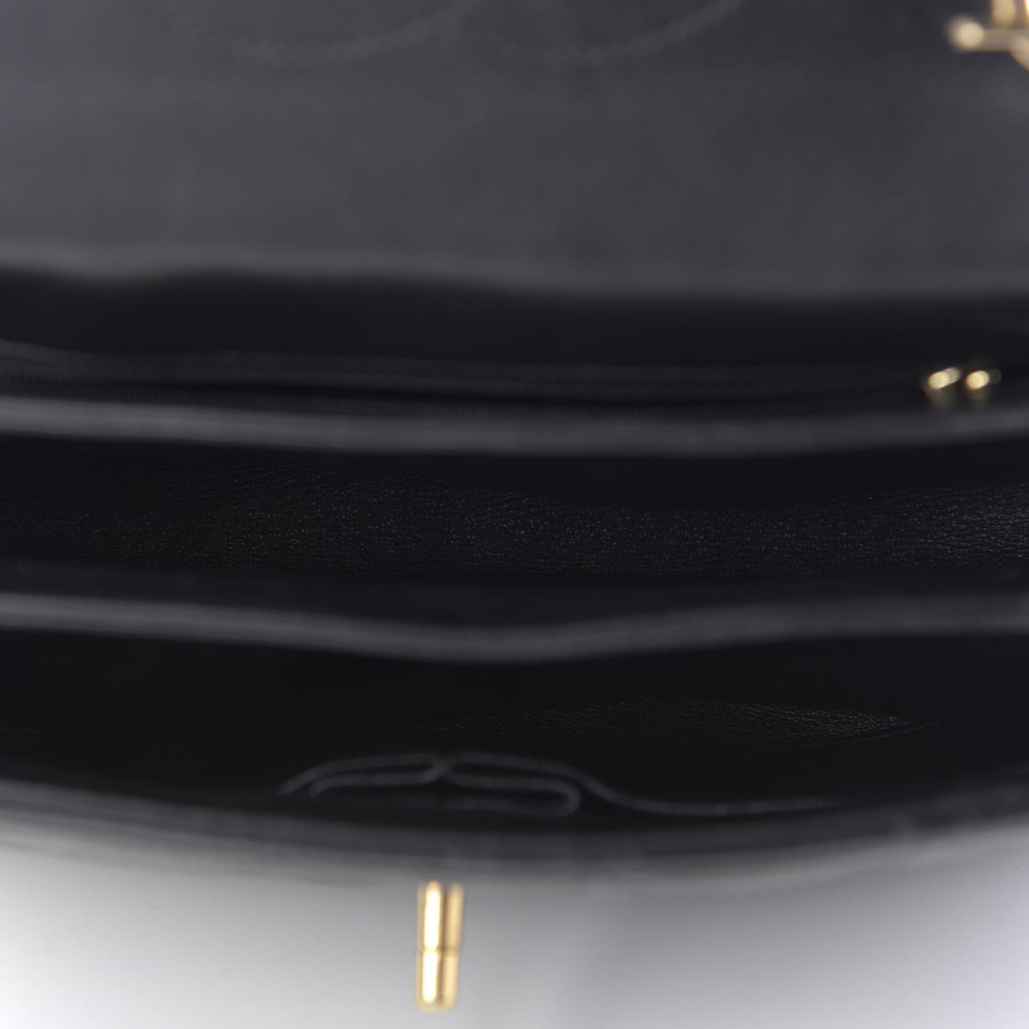 Lambskin Quilted Small Trendy CC Dual Handle Flap Bag Black