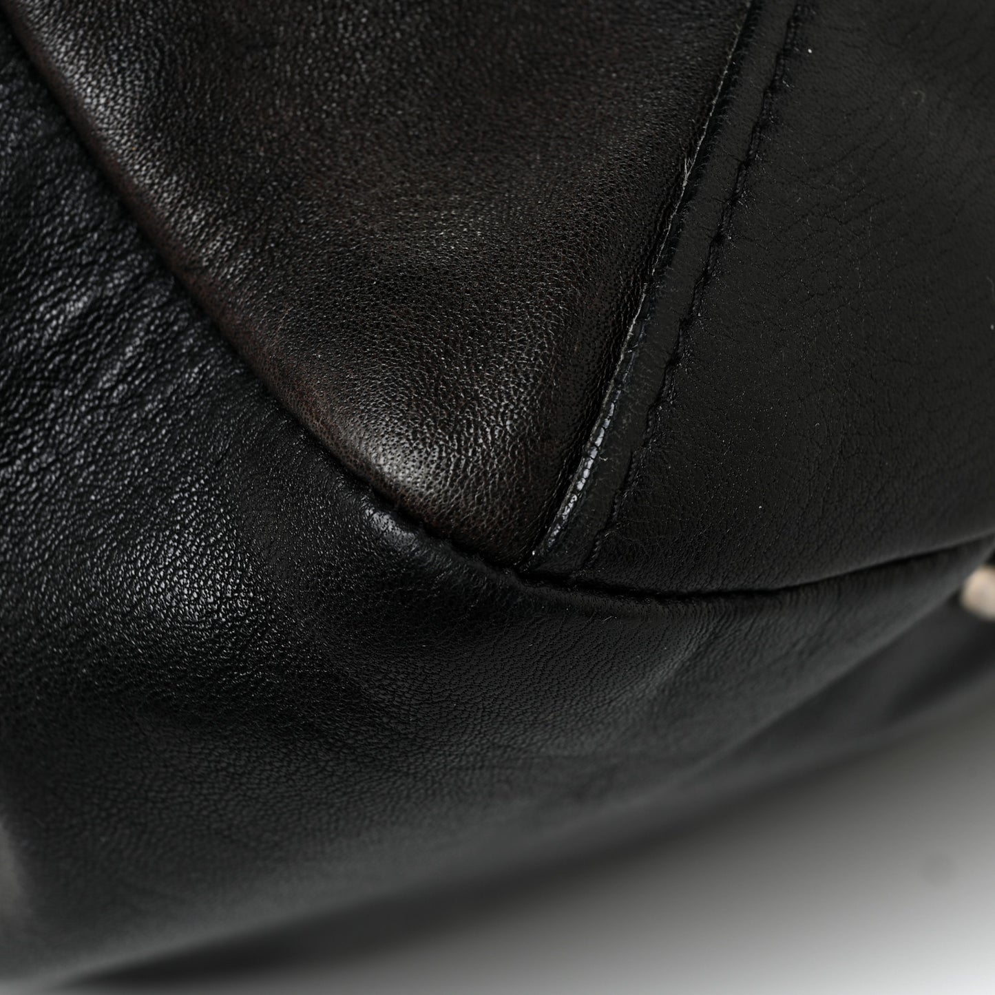 Soft Calf Pleated Two Pocket Hobo Black