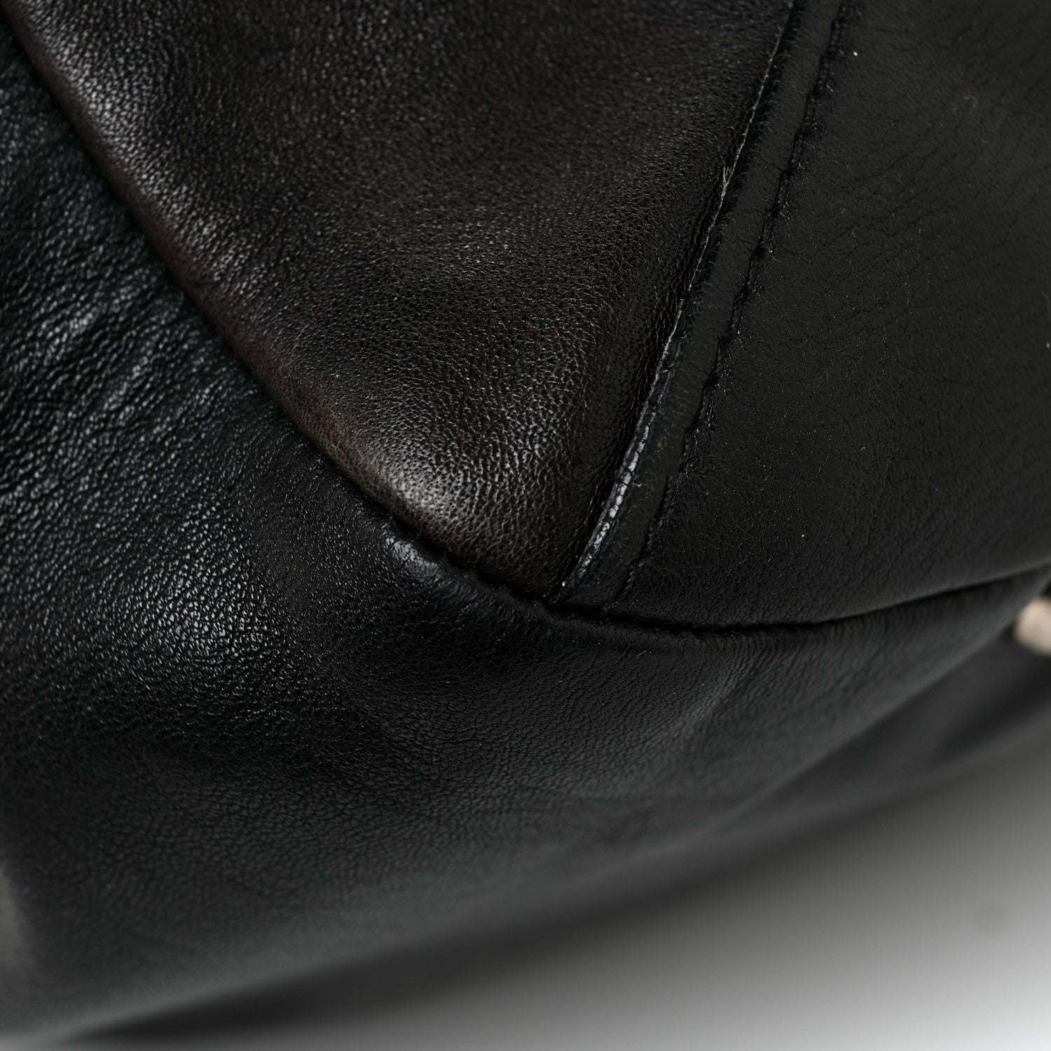 Prada Soft Calf Pleated Two Pocket Hobo Black 17 of 17