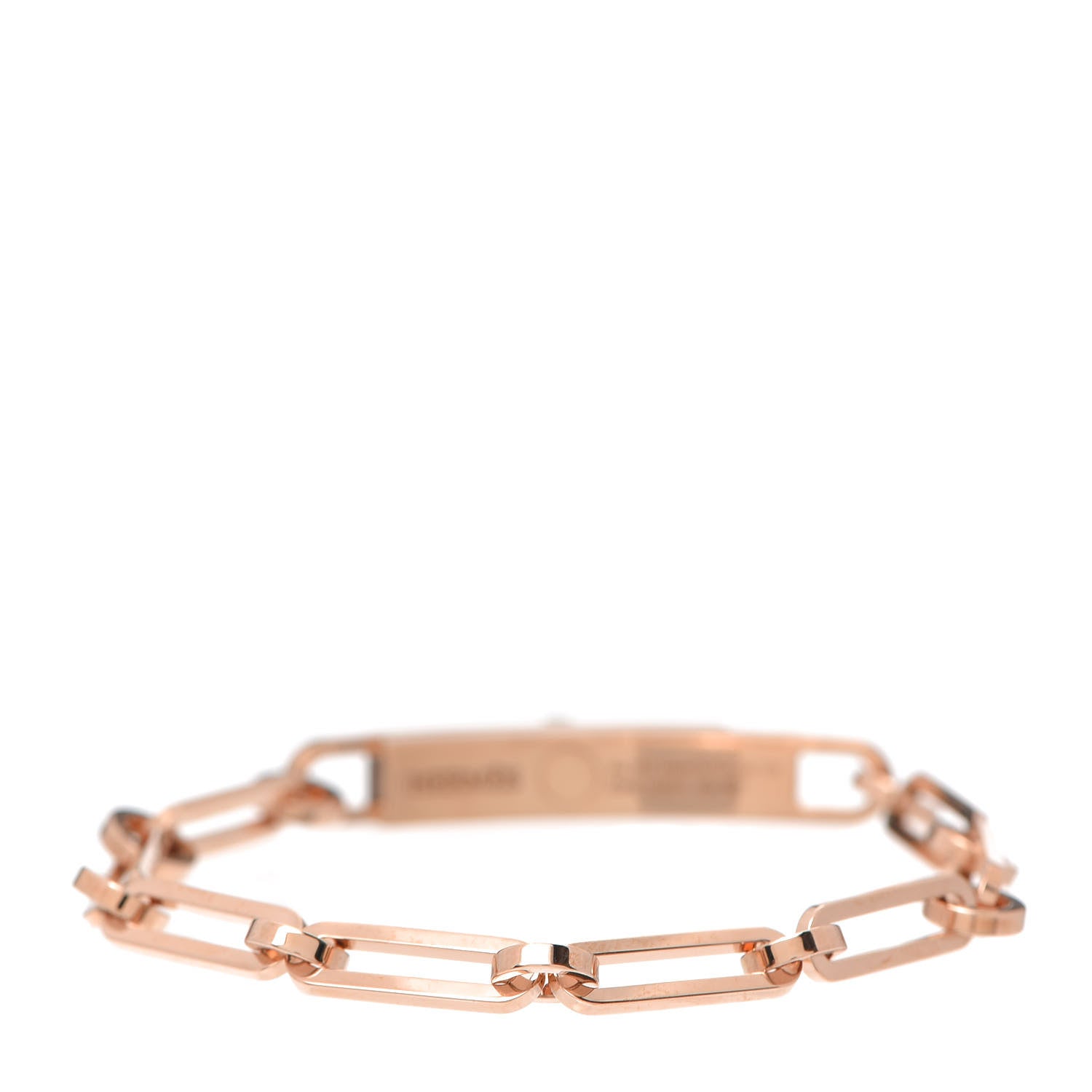 Hermes 18K Rose Gold Diamond Pave PM Kelly Chaine Bracelet ST 3 of 6