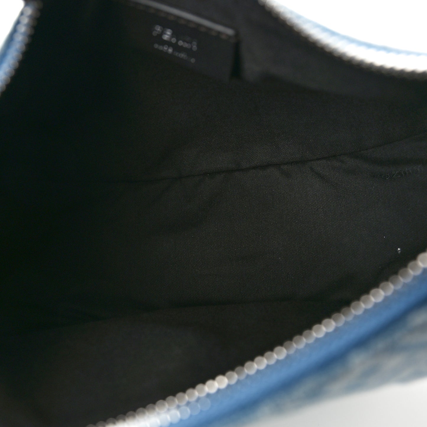 Denim Vitello Grace Mirror Logo Small Fendigraphy Hobo Bag Blue