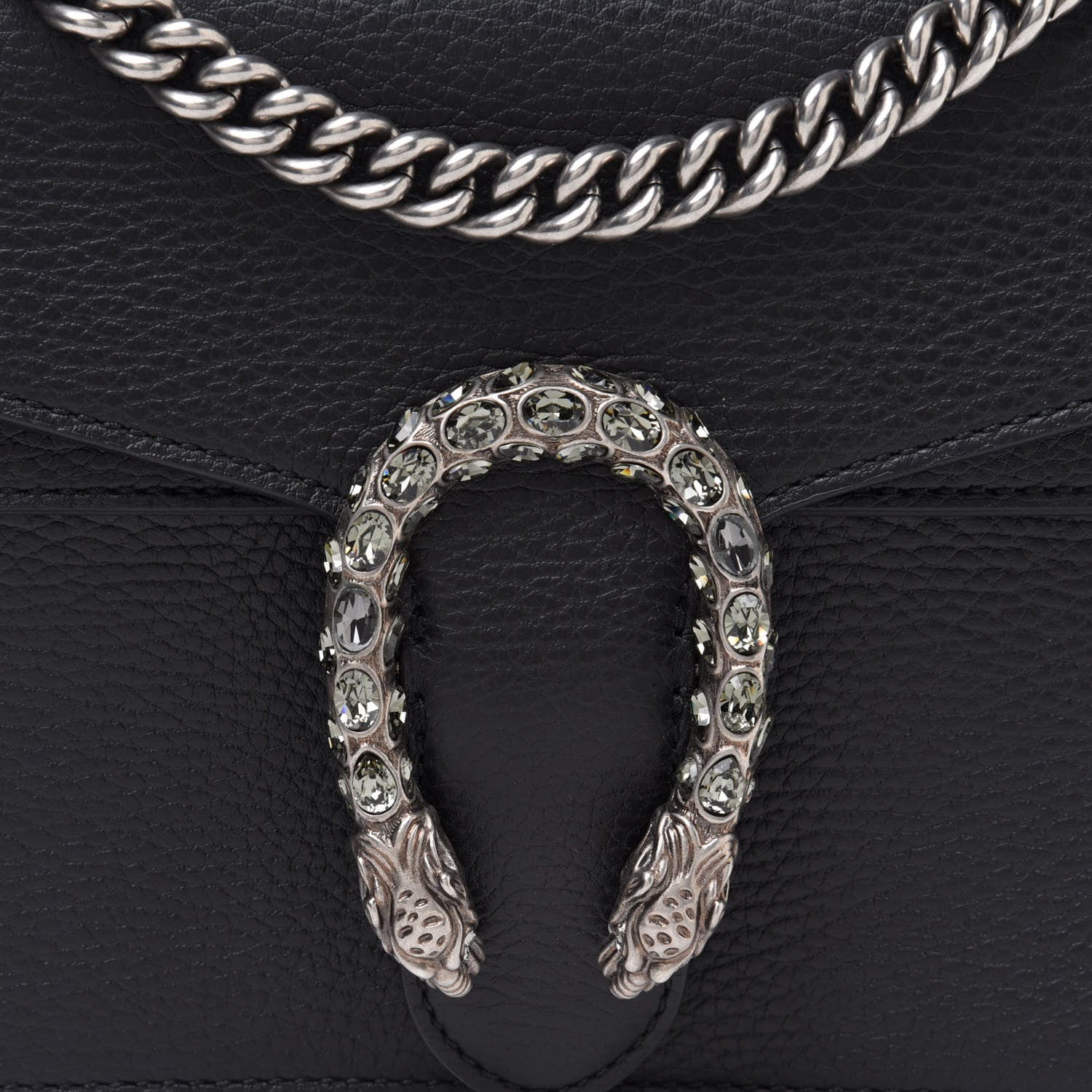 Gucci Pebbled Calfskin Small Dionysus Shoulder Bag Black 9 of 13