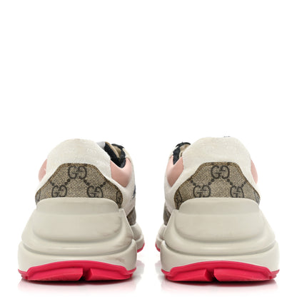 Gucci GG Supreme Monogram Mix Monogram Womens Rhyton Sneakers 39.5 London Blue Beige Pale Pink 4 of 17