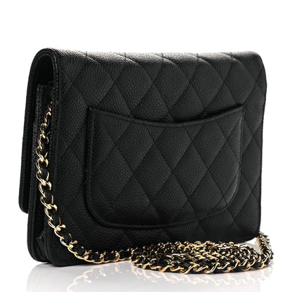 Chanel Caviar Quilted Wallet On Chain WOC Black 3 of 10