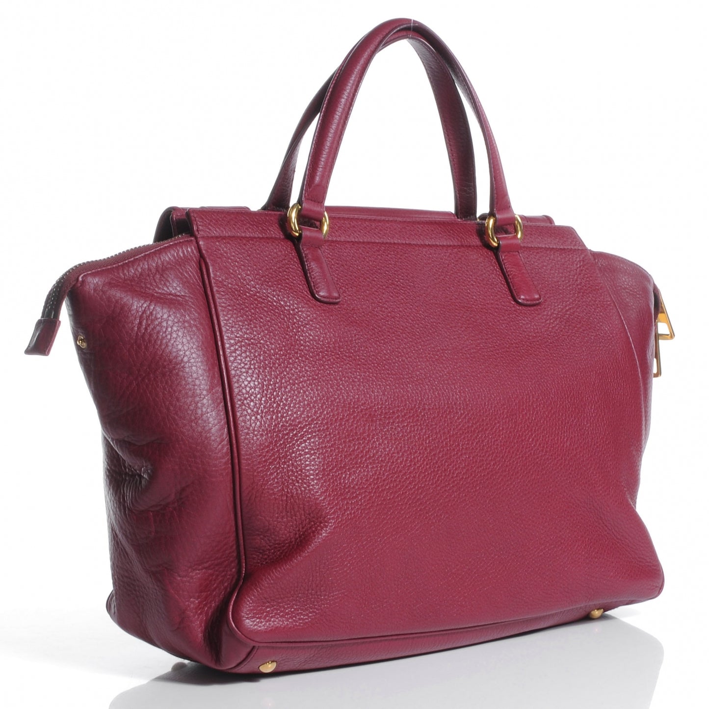 Cellarius Calfskin Medium 1973 Top Handle Satchel Cherry Gloss