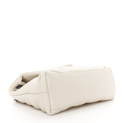 Saint Laurent Lambskin Quilted Small Loulou Puffer Monogram Chain Satchel Crema Soft 4 of 10