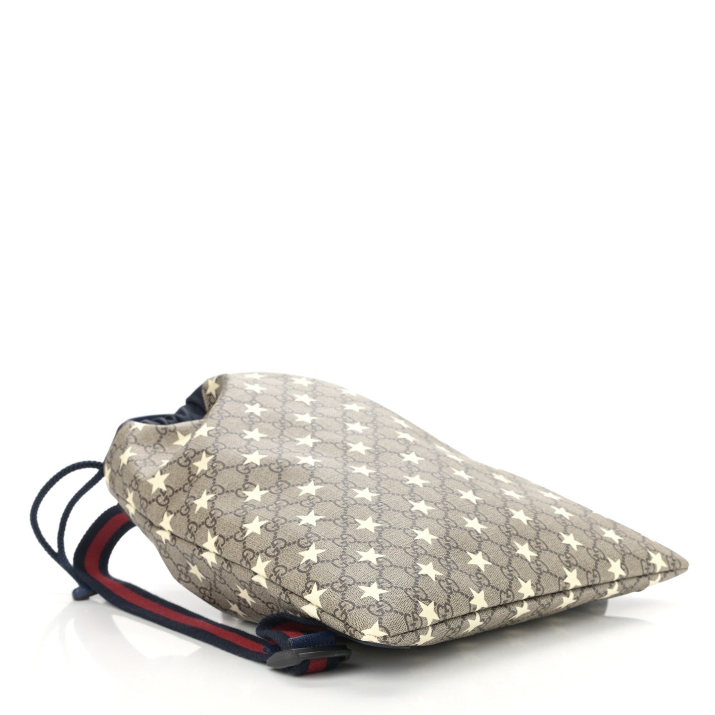 Soft GG Supreme Monogram Stars Childrens Drawstring Backpack Beige Ebony Yellow Royal