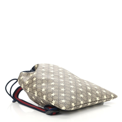 Gucci Soft GG Supreme Monogram Stars Childrens Drawstring Backpack Beige Ebony Yellow Royal 4 of 9