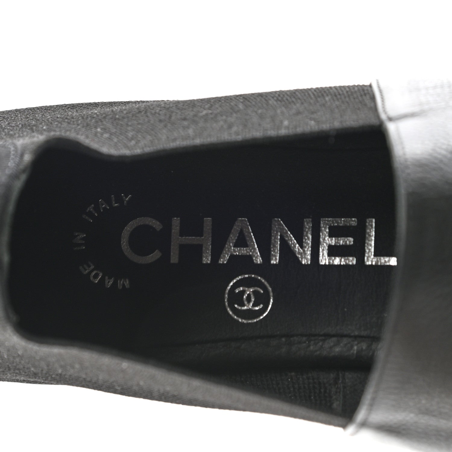 Chanel Calfskin Grosgrain Camellia Mocassin Loafers 39 Black 6 of 8