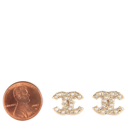 Chanel Pearl CC Earrings Gold 2 of 5