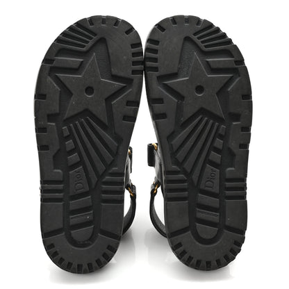 Christian Dior Lambskin Dioract 10mm Sandals 38 Black 5 of 8