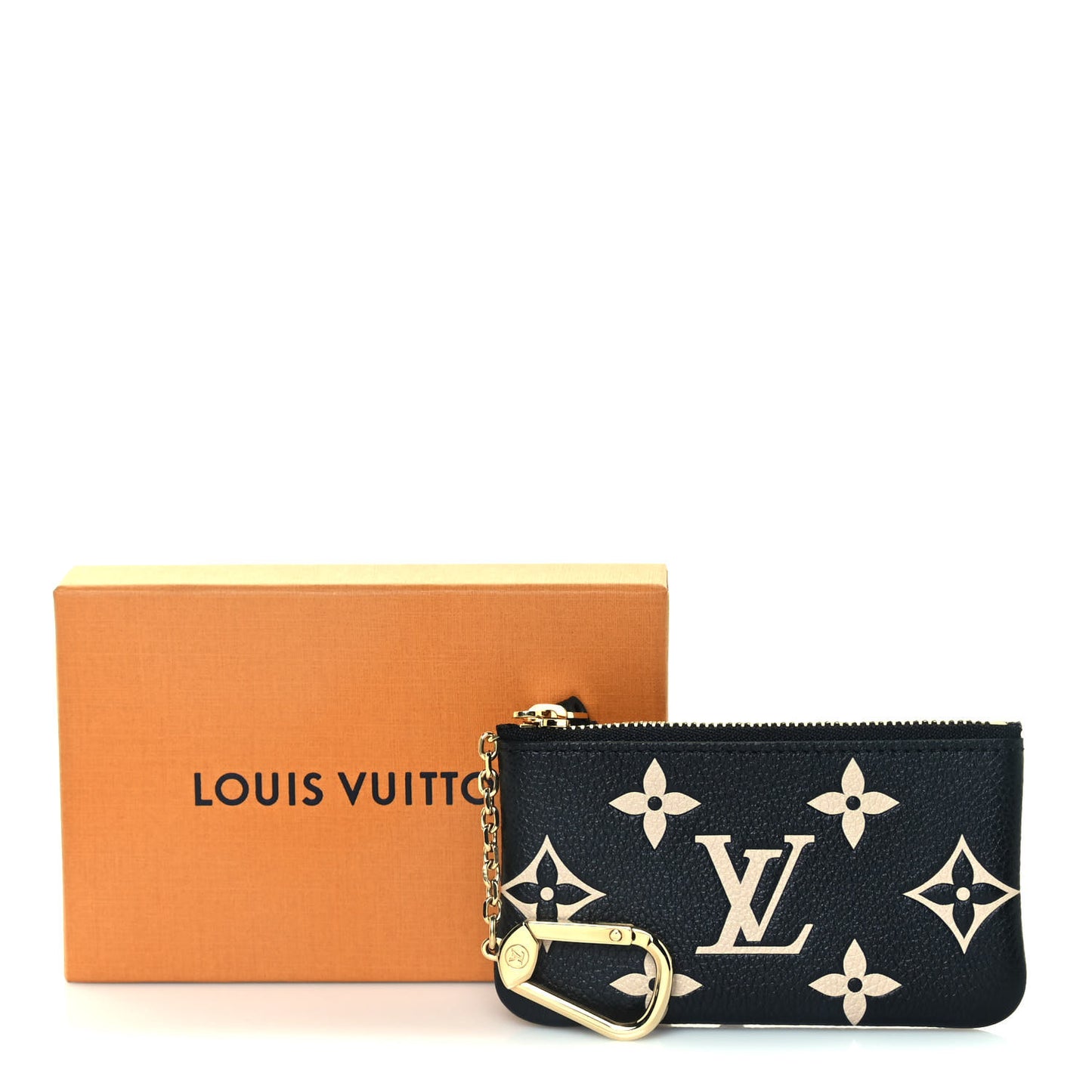 Empreinte Monogram Giant Key Pouch Black Beige