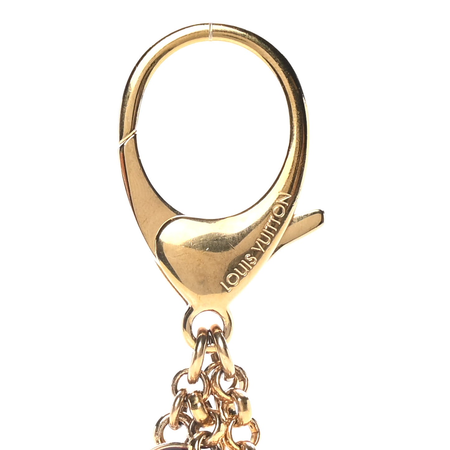 Fleur De Monogram Bag Charm Dore