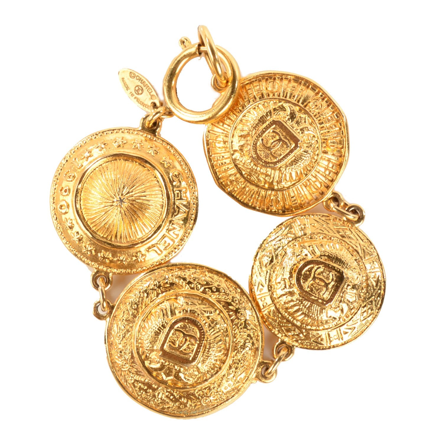 Chanel Medallion Bracelet Gold 1 of 5