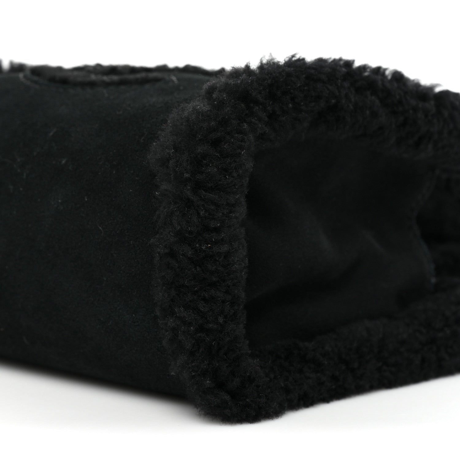 Telfar X UGG Suede Shearling Small Shopping Bag Black 7 of 10