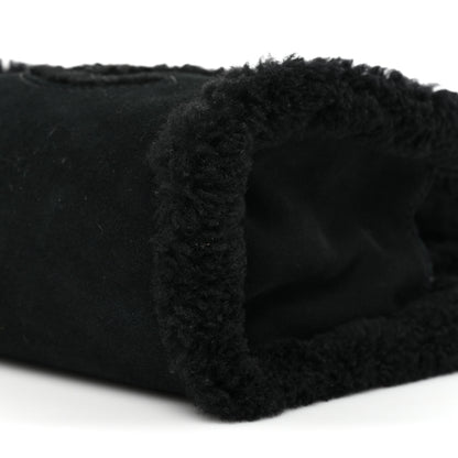 Telfar X UGG Suede Shearling Small Shopping Bag Black 7 of 10