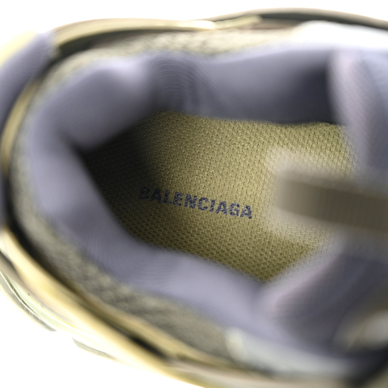 Balenciaga Mesh Rubber Tri-Color Womens Track Sneakers 38 Kaki Dark Grey Green 7 of 11