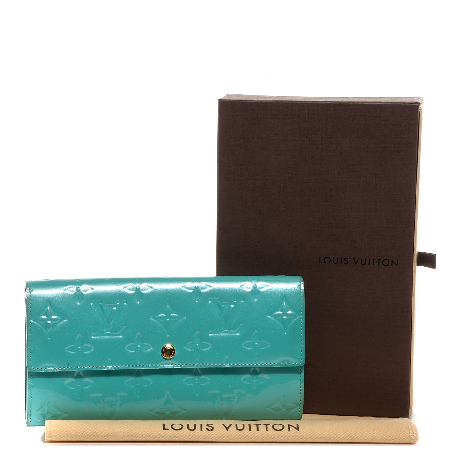 Louis Vuitton Vernis Sarah Wallet Blue Lagon 5 of 8