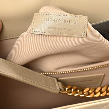 Saint Laurent Lambskin Matelasse Chevron Large Monogram Satchel Beige 7 of 10