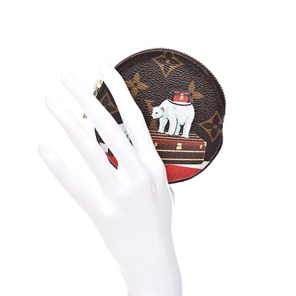 Louis Vuitton Monogram 2017 Christmas Animation Round Coin Purse 2 of 7