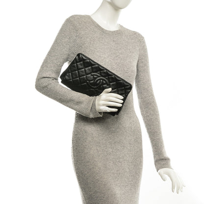 Chanel Caviar Quilted CC Large Clutch Black 2 of 7