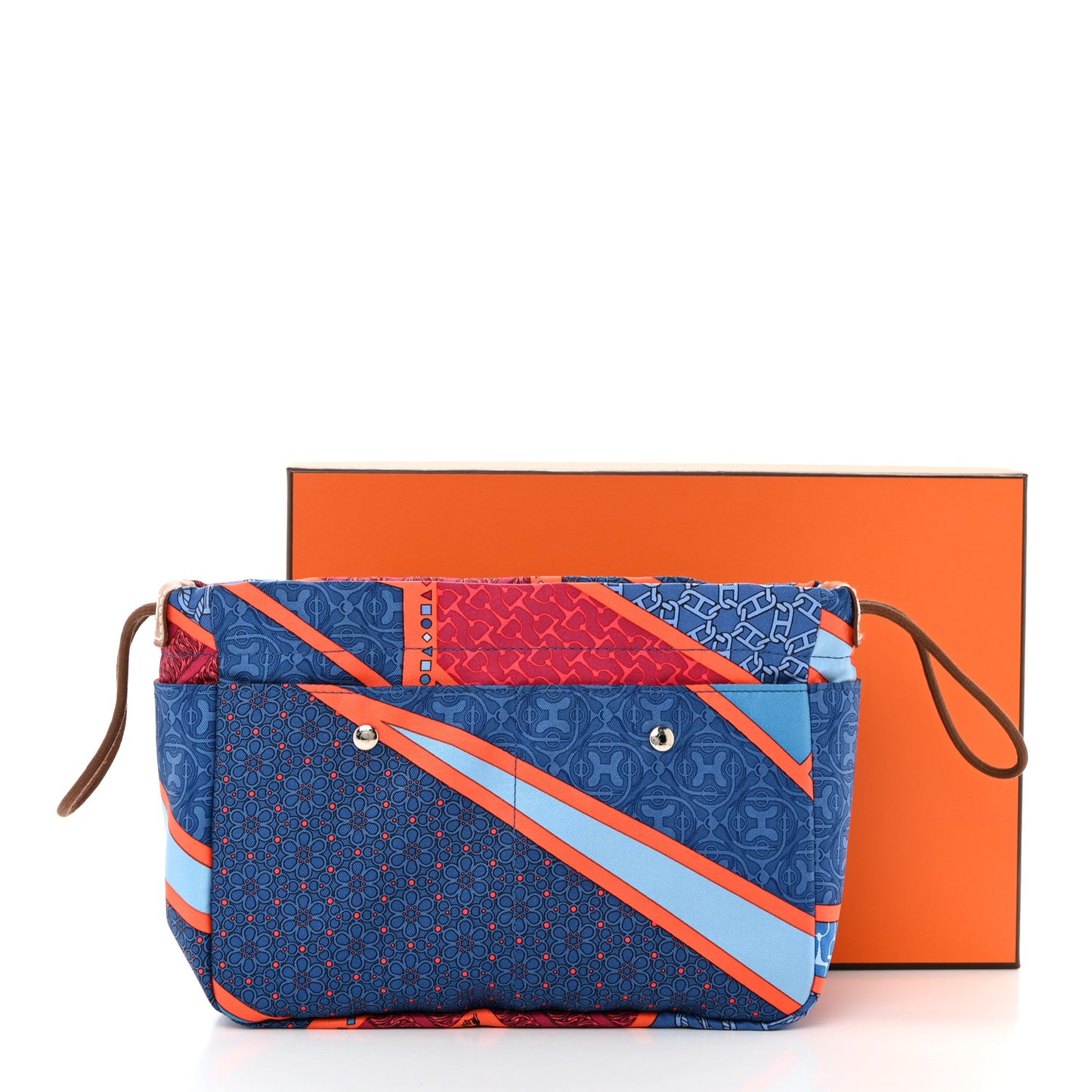 Silk Carre en Cravates Fourbi 20 PM Pouch Bleu Saphir