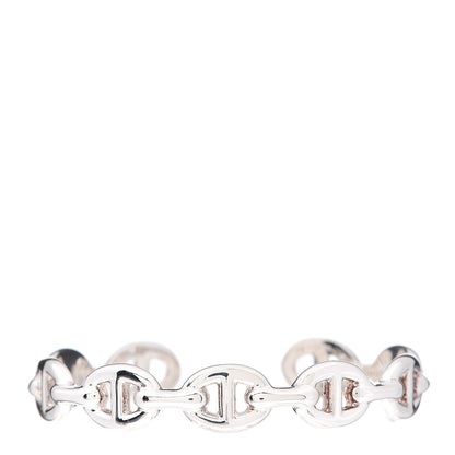 Hermes Sterling Silver MM Chaine d'Ancre Enchainee Cuff Bracelet ST 1 of 3