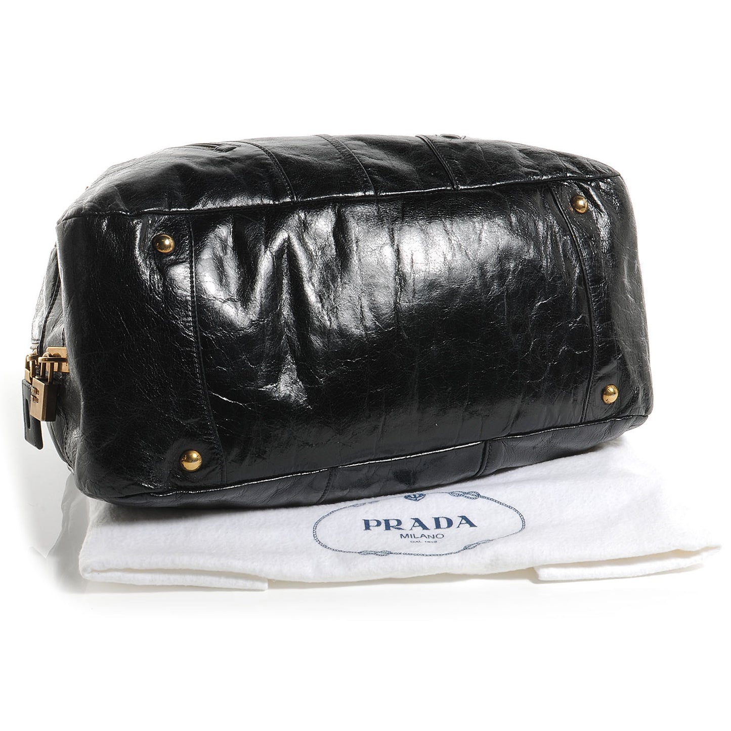 Glace Calf Bowler Bag Black