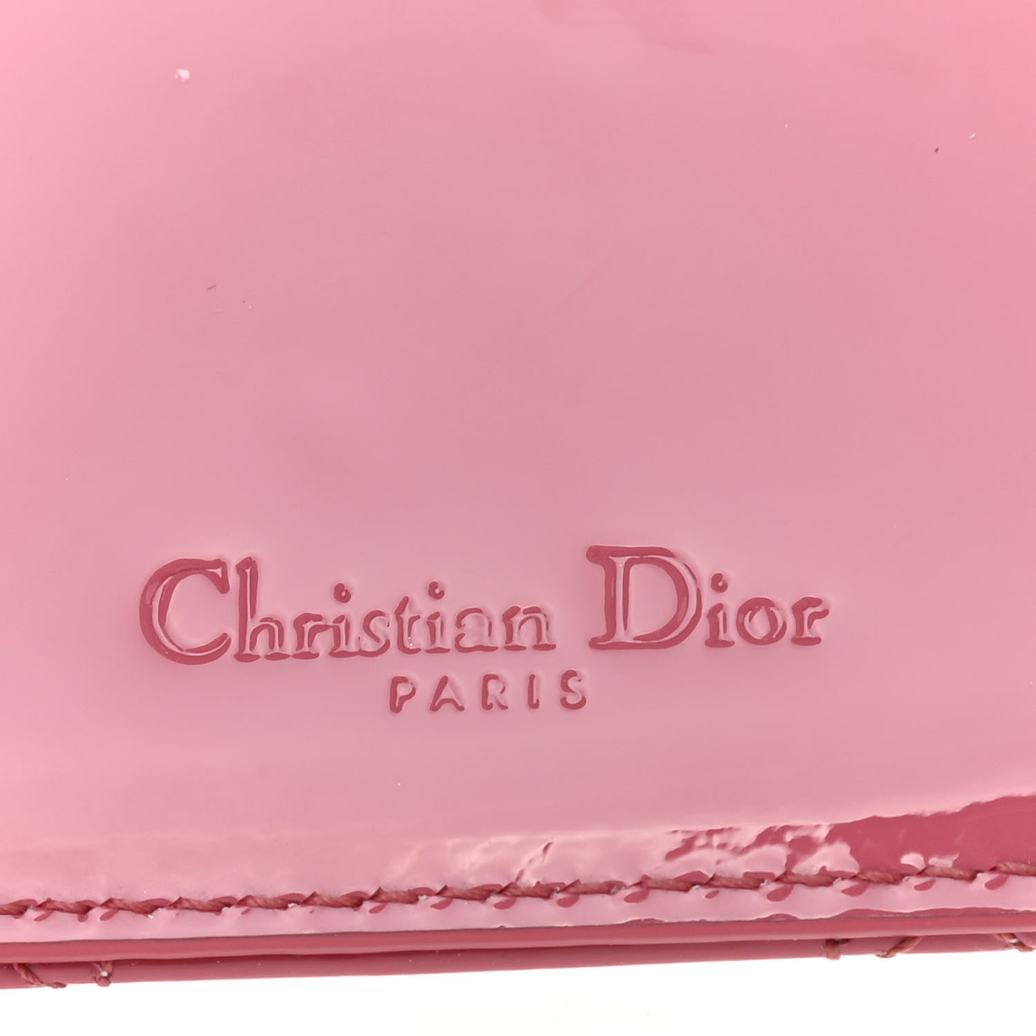 Christian Dior Patent Cannage Lady Dior Card Holder Pink 6 of 8
