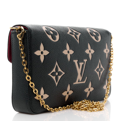 Louis Vuitton Empreinte Monogram Giant Felicie Pochette Black Beige 3 of 11