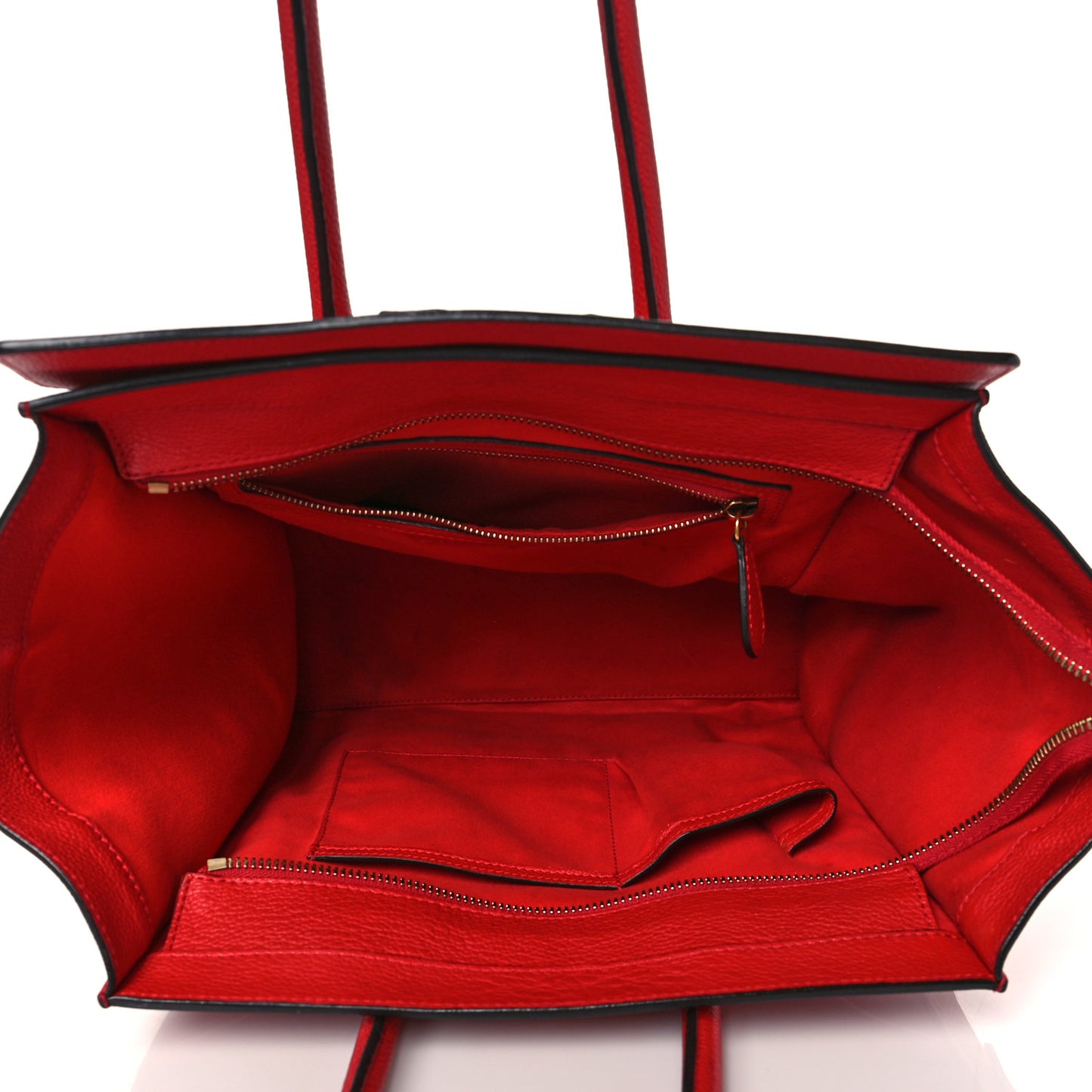 Drummed Calfskin Mini Luggage Coquelicot