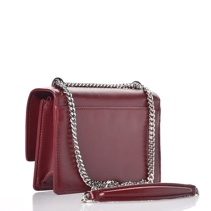 Saint Laurent Calfskin Monogram Sunset Chain Wallet Palissandre 3 of 7