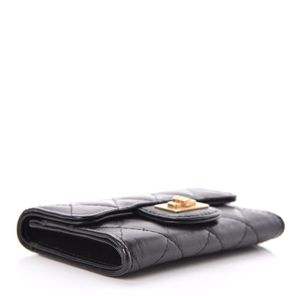 Chanel Aged Calfskin Quilted Reissue Flap Card Holder Black 4 of 8