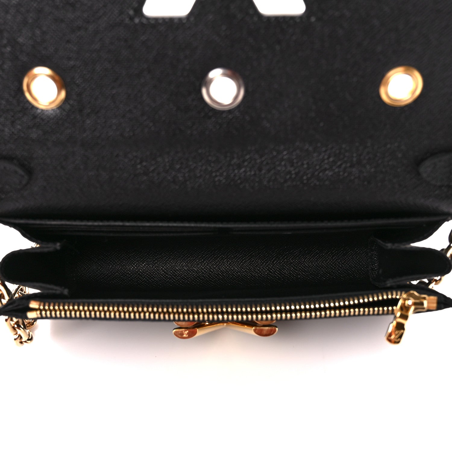 Louis Vuitton Epi Mechanical Flowers Twist Chain Wallet Black 5 of 10