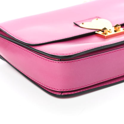 Valentino Garavani Shiny Nappa L'Amour Rockstud Shoulder Bag Fuxia 8 of 9