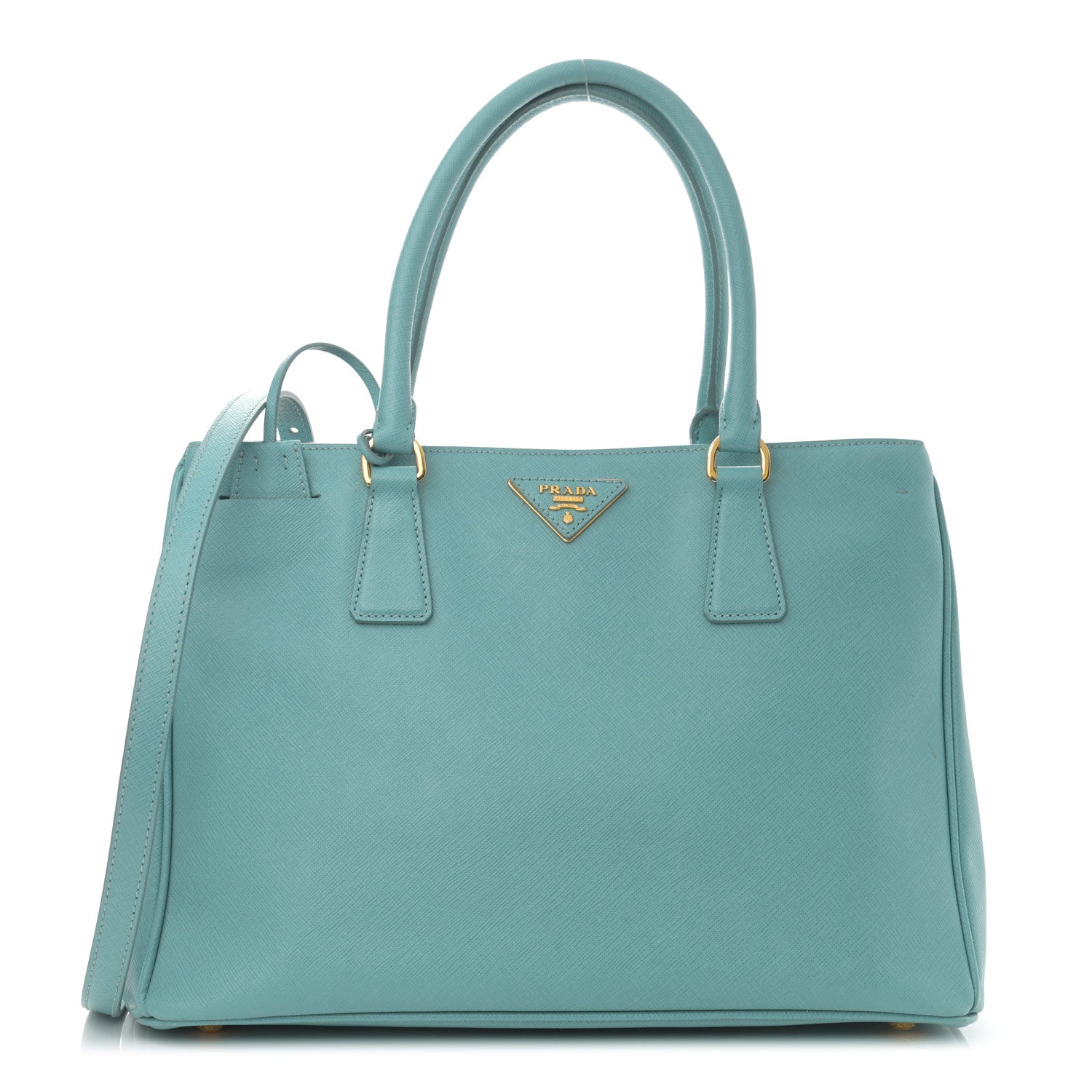 Prada Saffiano Medium Galleria Double Zip Tote Turchese 1 of 13