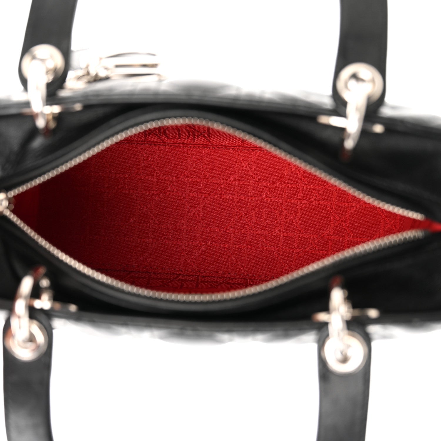 Christian Dior Lambskin Cannage Medium Lady Dior Black 6 of 11