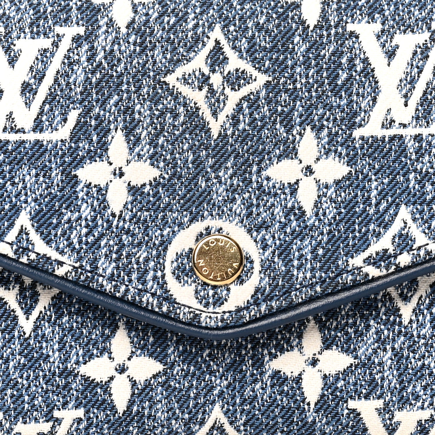 Louis Vuitton Monogram Jacquard Denim Sarah Wallet Bleu 9 of 9