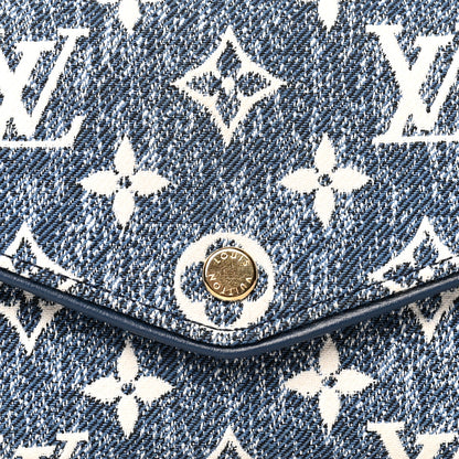 Louis Vuitton Monogram Jacquard Denim Sarah Wallet Bleu 9 of 9