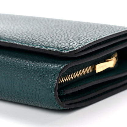 Mulberry Small Classic Grain Medium Continental French Wallet Ocean Green 9 of 13